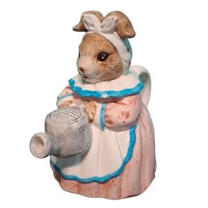 Charming Bunny Teapot - Cream and Brown